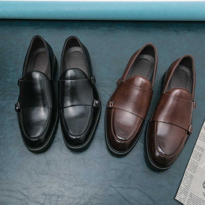 2023 Man Split Leather Shoes Rubber Sole Man Business Office Male Dress Lether Shoes Genuine Leather Wedding Party Shoes Plus 46 - Sun Studio