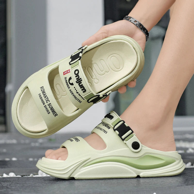 Men Summer Comfortable Beach Sandals Male Outdoor Flip Flops Thick Soft Clogs Casual Man Water Garden Shoes Women Beach Slippers - Sun Studio