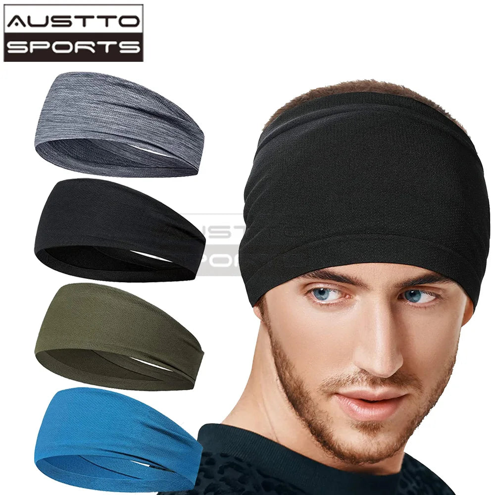 Austto Sports Athletic Headbands Cooling Sweatband for Men Women Running Cycling Hiking Yoga Fitness - Sun Studio