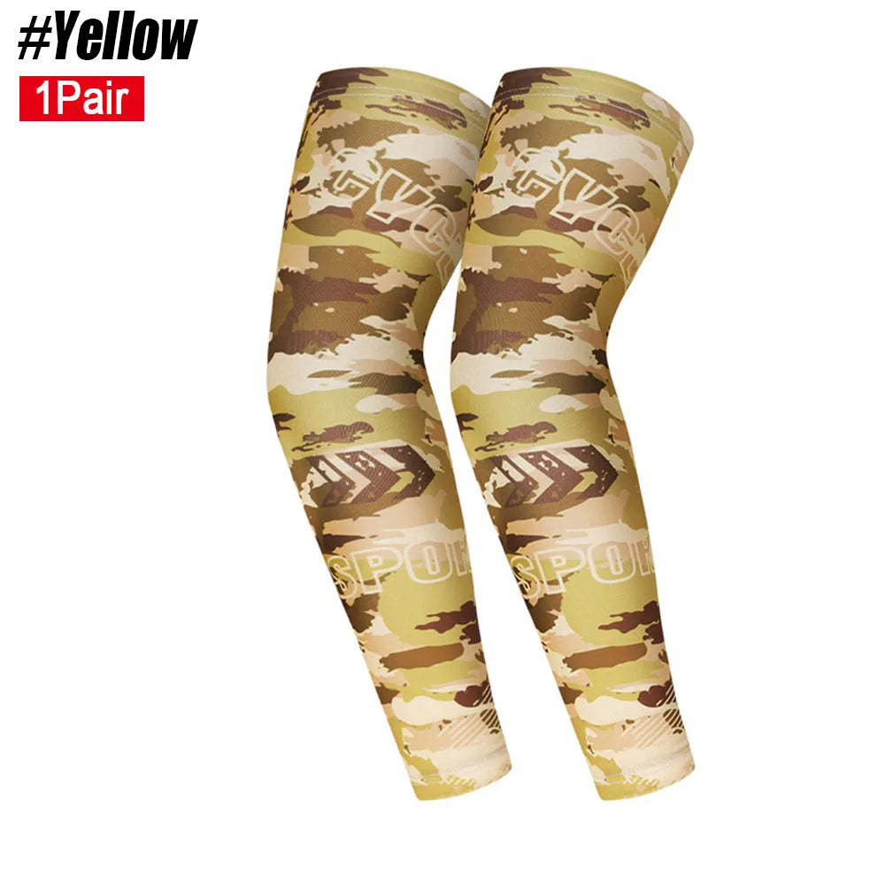 1Pair Sports Cooling Cycling Arm Sleeves Anti-UV Protection Elastic Arm Cover for Driving Running Basketball Football Golf - Sun Studio