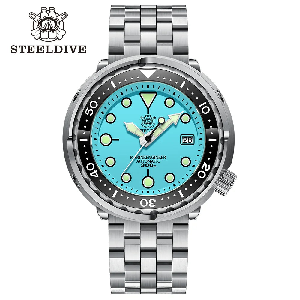 STEELDIVE SD1975 Luxus Automatikuhren Herren Taucheruhr 30Bar Wasserdicht Leuchtende Uhr Saphirglas Mechanische Armbanduhr