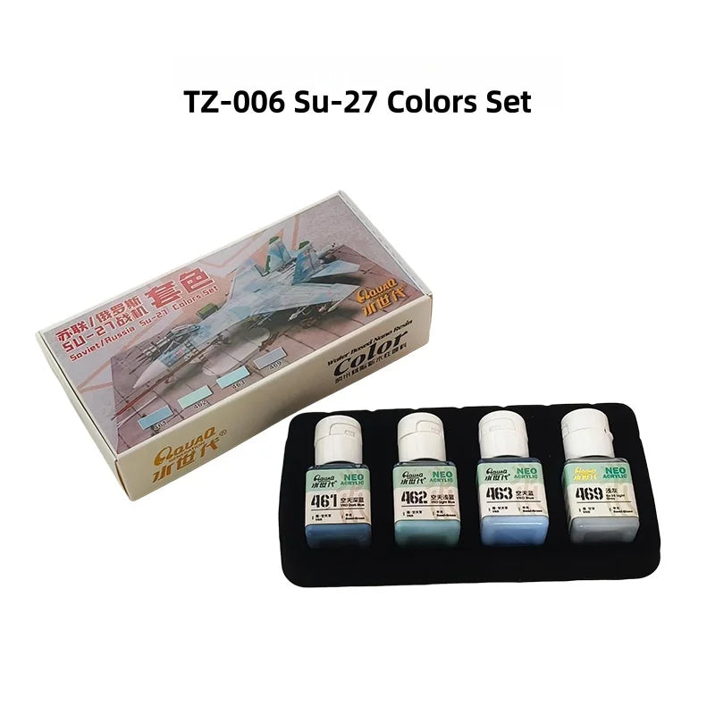 4 Bottle/Set New Graffiti Military Model Painting Pigment  Green Safety Resin Product Material Water-Based Spraying Pigments - Sun Studio