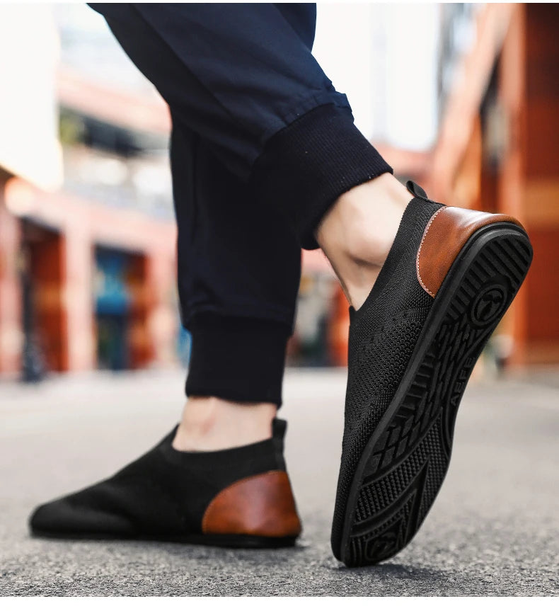 YRZL Loafers Men Soft Driving Moccasins High Quality Flats Male Walking Shoes Breathable Mesh Casual Loafers Slip on Mens Shoes - Sun Studio
