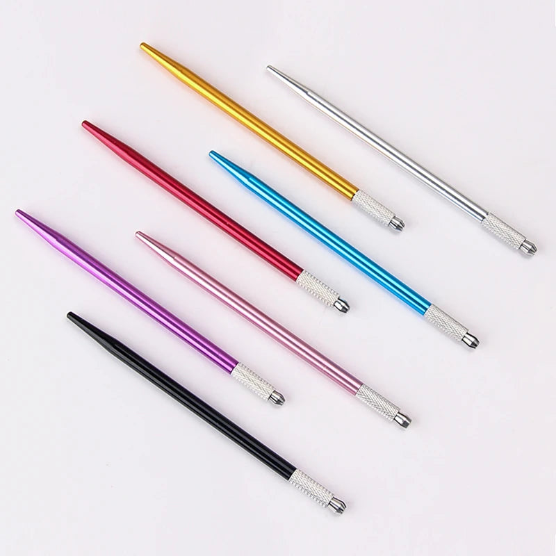 Microblading Pen Permanent Makeup Holder Fog Eyebrow Manual Micropigmentation Colors Machine Eyeliner Round Needles Tattoo - Sun Studio