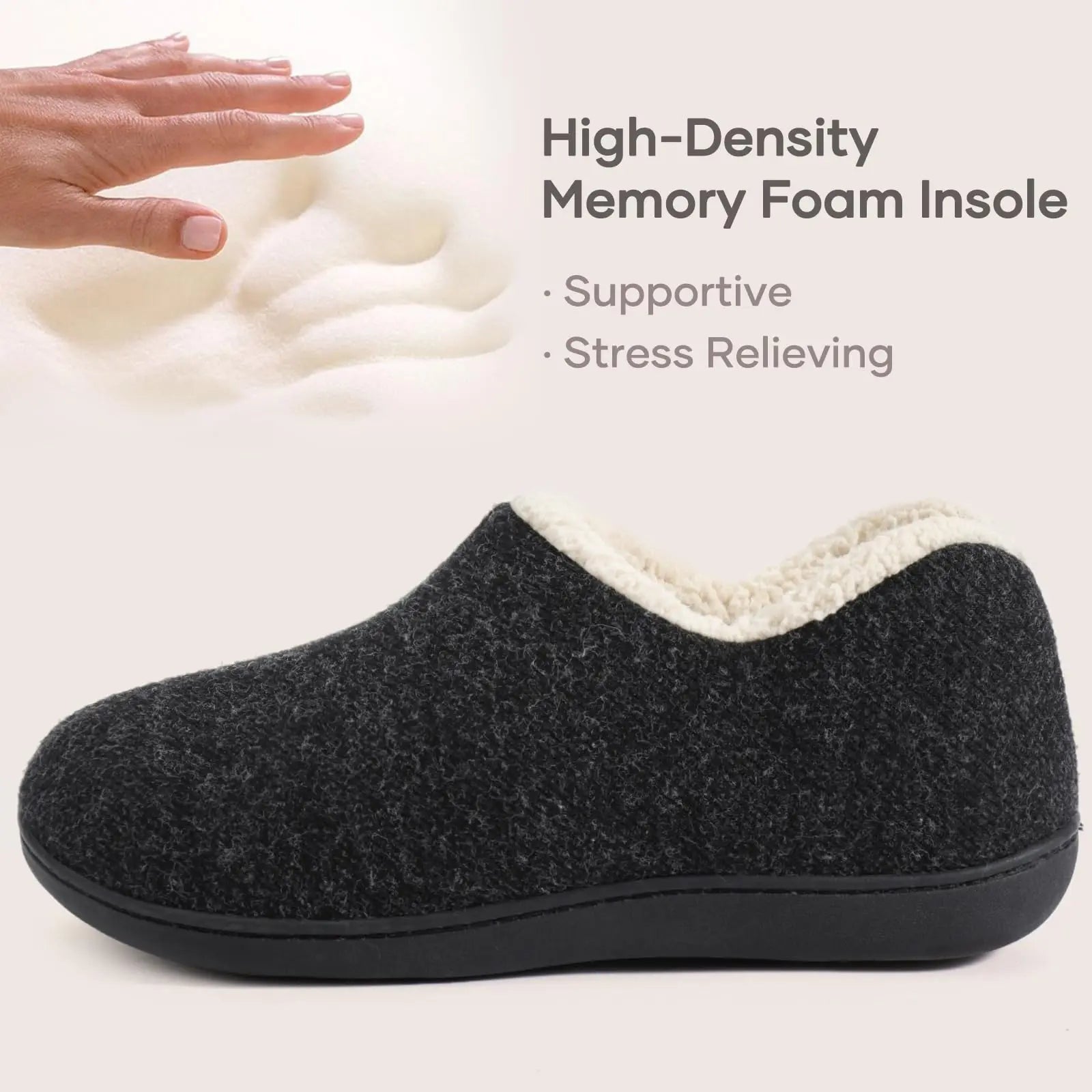 Asgard Winter Cotton Slippers For Men Outdoor Non-slip Warm Slippers Indoor Memory Foam Home Slippers Fashion Casual Furry Shoes - Sun Studio