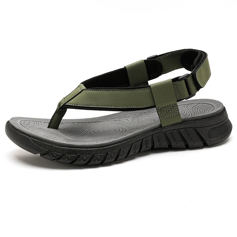 Summer men's casual breathable outdoor beach shoes flip flops waterproof anti slip comfort mesh sandals youth fashion slippers - Sun Studio