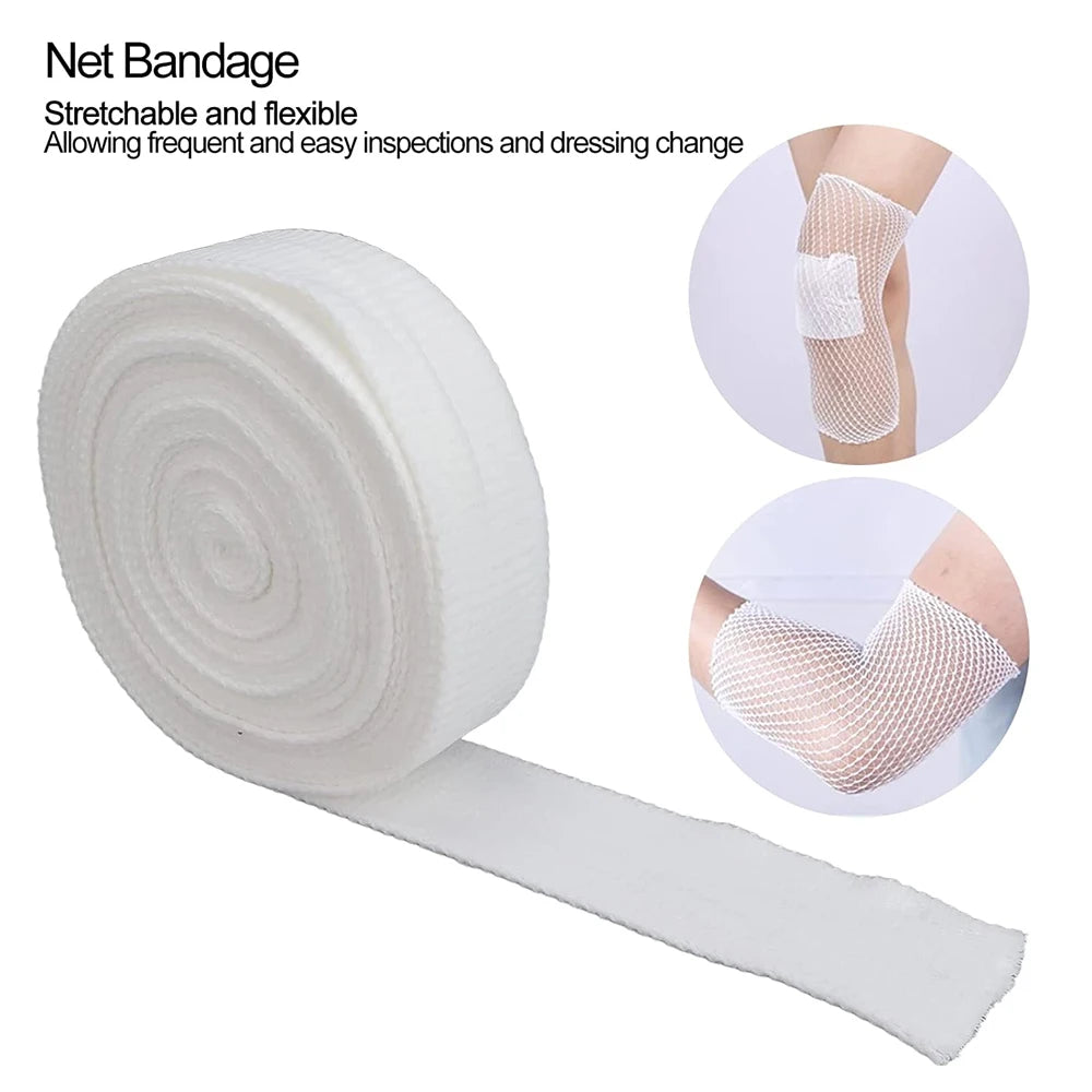 1 Roll Elastic Net Wound Dressing Net Tubular Bandage Mesh Tubing Tubular Gauze Fix Breathable Bandage Retainer for Adults Ankle - Sun Studio