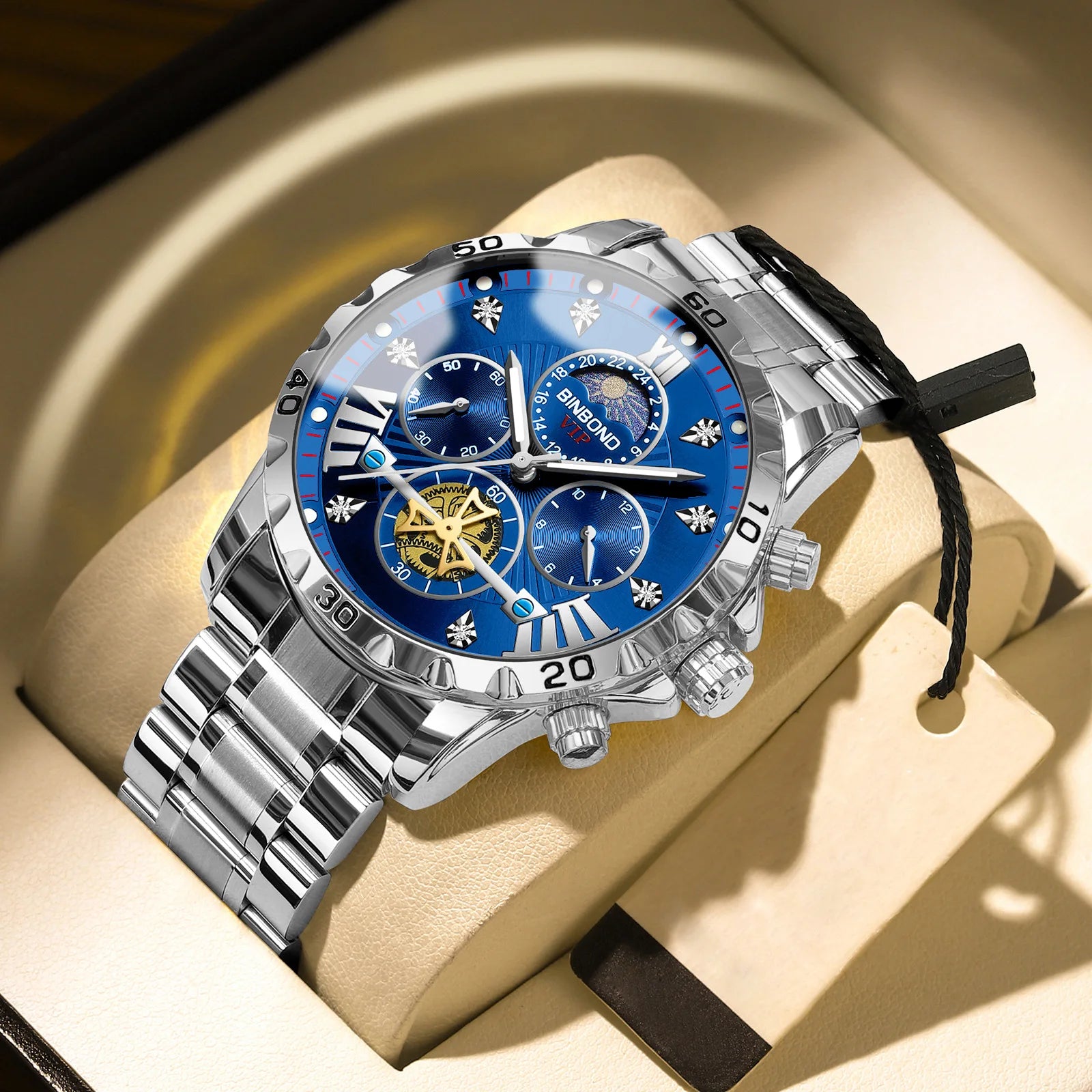 UTHAI W177 Cool and fashionable Men watch,business night light waterproof quartz watches, high-end clock gifts，watches for man - Sun Studio