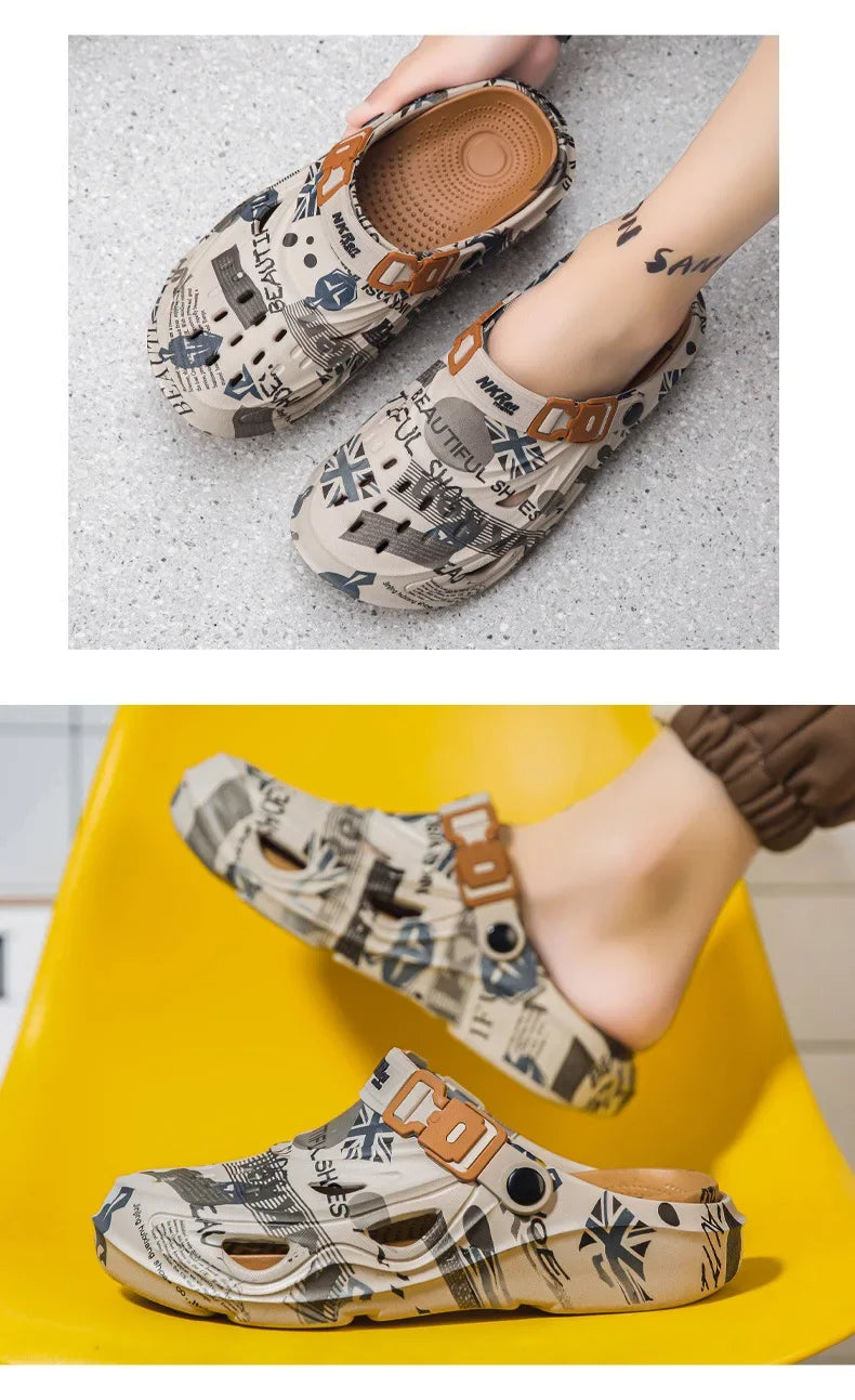 Men's Summer Outdoor Sporty Thick-Heeled Sandals Big Size 46 Head-To-Toe Dual-Purpose Beach Shoes Comfortable Wearing Experience - Sun Studio
