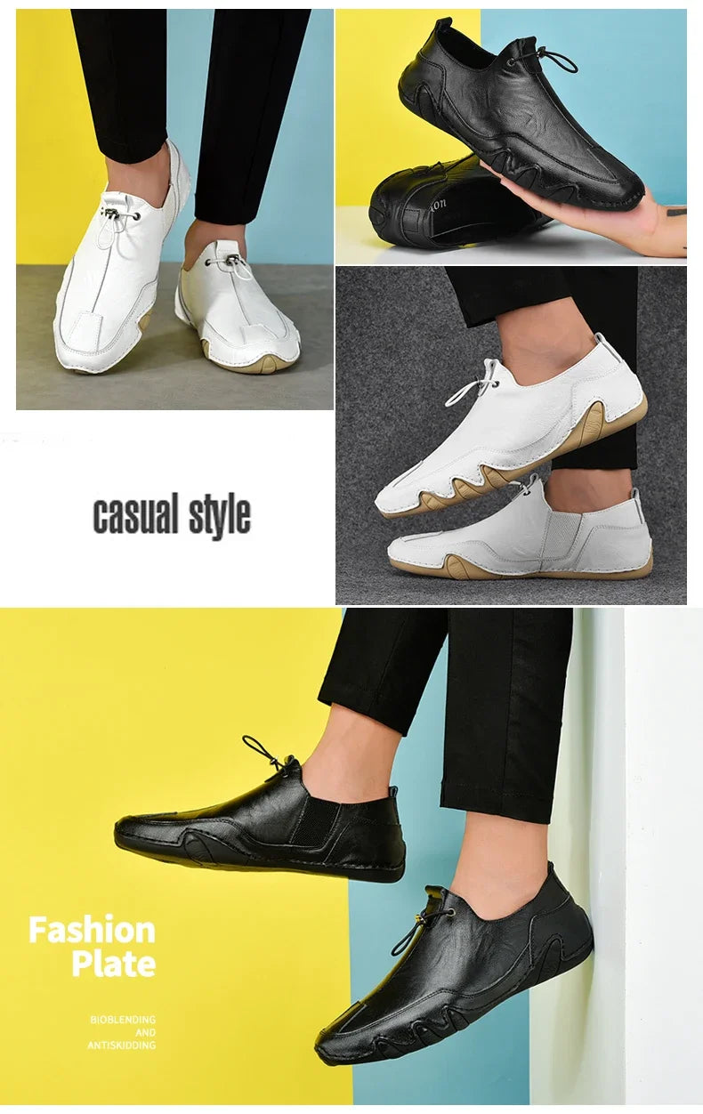 Size 38-47 Men Sneakers Leisure Comfortable Walking Genuine Leather Shoes Sports Outdoor Footwear Loafers Male Trainers 2021 - Sun Studio