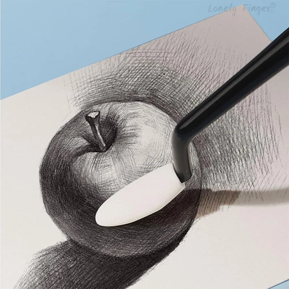 4pcs Paper Art Blending Stumps, Sketch Erase Sponge Wiper, 2 Head Types, 40 Replacement Sponge Wipes, Sketch Drawing Tools - Sun Studio