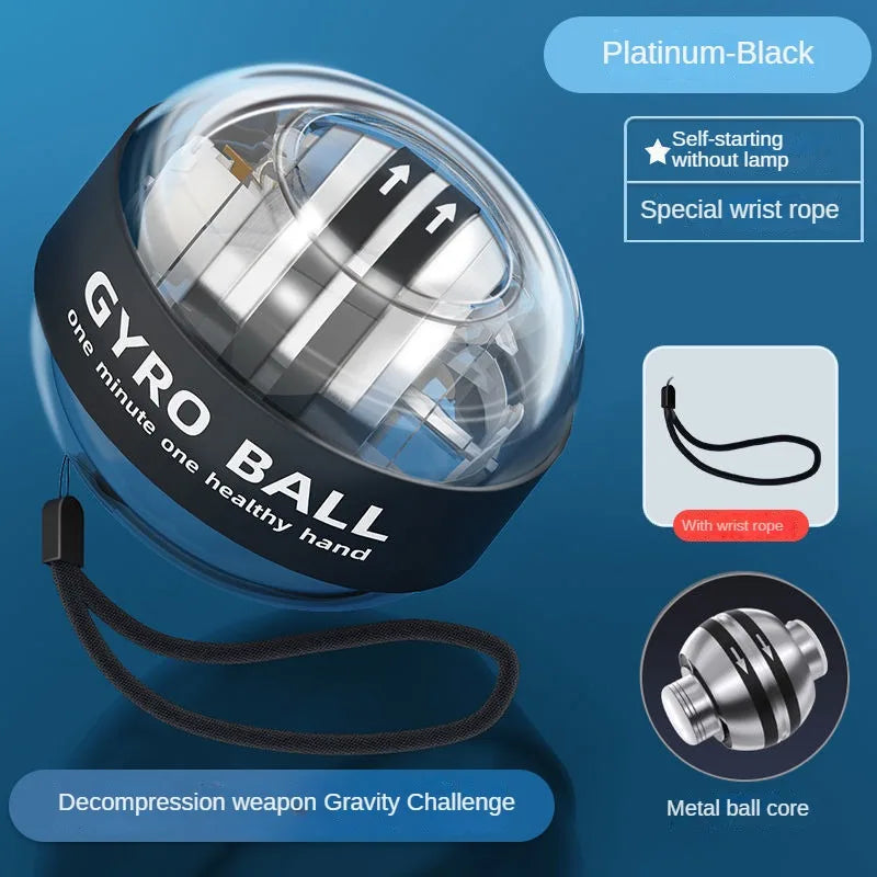 Self-start Wrist Force Ball Powerball Forearm Trainer Muscle Fitness Equipment Gyroscope Power Ball Gyro Wrist Booster Trainer - Sun Studio
