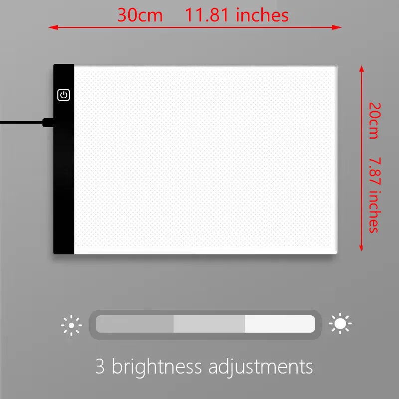 A4/A5 LED copying board, 3-level dimming copy table, drawing puzzle toy, gift, dimmable children's Painting board - Sun Studio