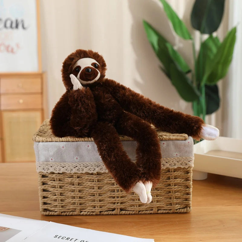 Cartoon Punch Monkey Plush Doll Brown Chimpanze Mom And Black Monkey Baby Together Animal Stuffed Doll Home Decor Gift For Kids - Sun Studio