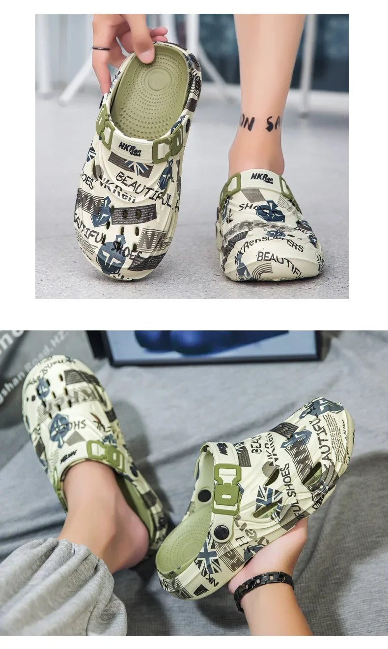 Men's Summer Outdoor Sporty Thick-Heeled Sandals Big Size 46 Head-To-Toe Dual-Purpose Beach Shoes Comfortable Wearing Experience - Sun Studio