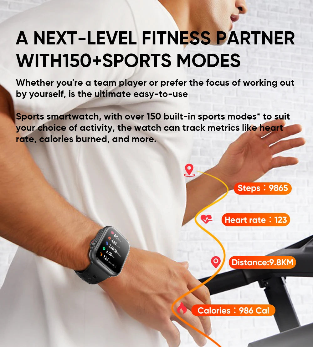 2025 New 1000mAh Battery Smart Watch For Men Women Bluetooth Call Heart Rate Monitor Watches IP68 Waterproof Sports Smartwatches - Sun Studio