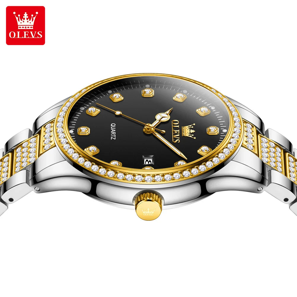 OLEVS New Fashion Mens Watches Top Brand Luxury Quartz Wrist Watch Man Sport Stainless Steel Watch for Men Reloj Hombre 2025 - Sun Studio