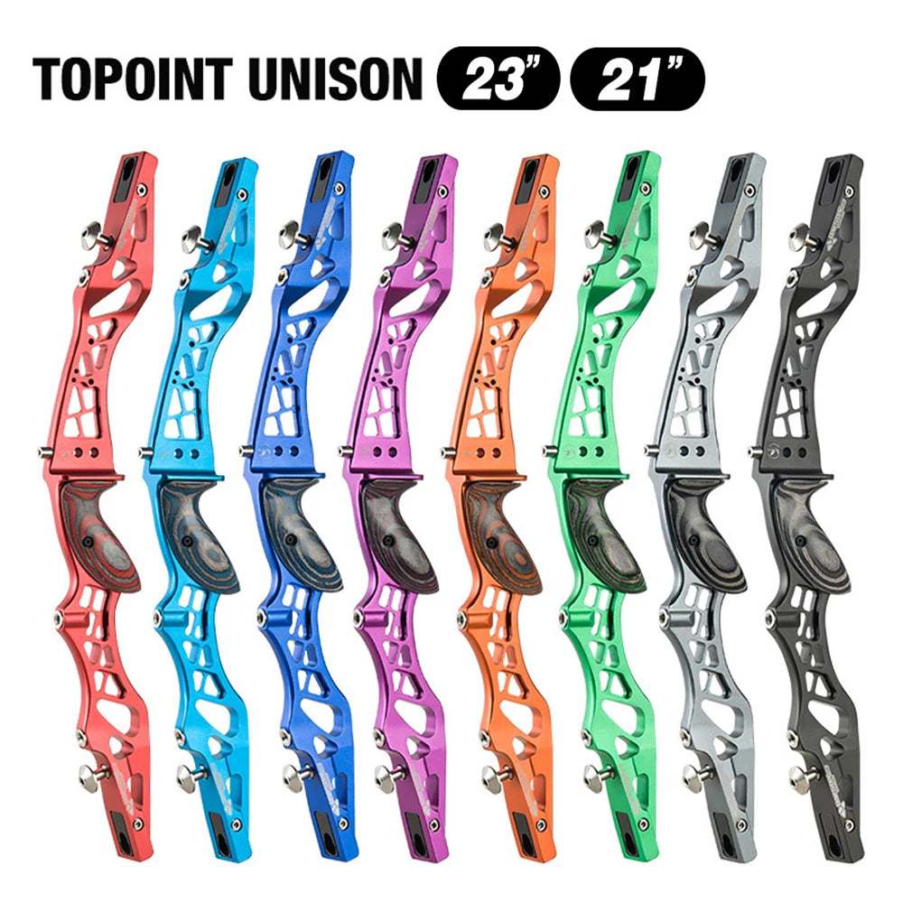 Topoint UNISON 21in/23/25in Recurve bow Riser ILF Aluminum Alloy Bow Handle RH/LH Archery Hunting Competition Professional bow - Sun Studio