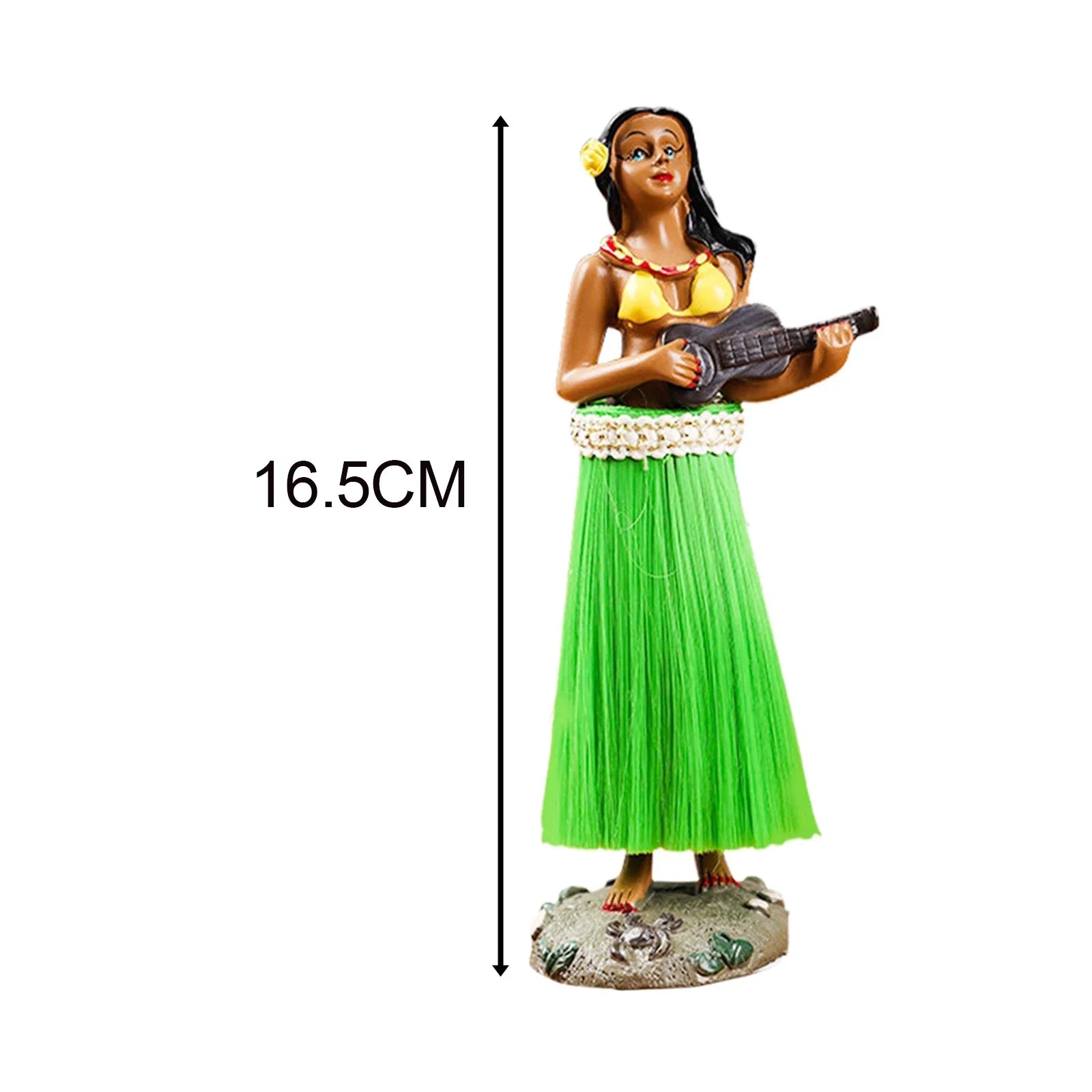 Hawaiian Hula Girl Dashboard Doll with Ukulele for Car Dashboard Collection Figurines Gifts Home Decor Mini Size Doll Dashboard - Sun Studio