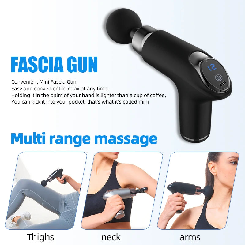 Fitness Relaxation Muscle Electric Intelligent Mini Massager Multi speed Variable speed Vibration Multi functional Fascia Gun - Sun Studio