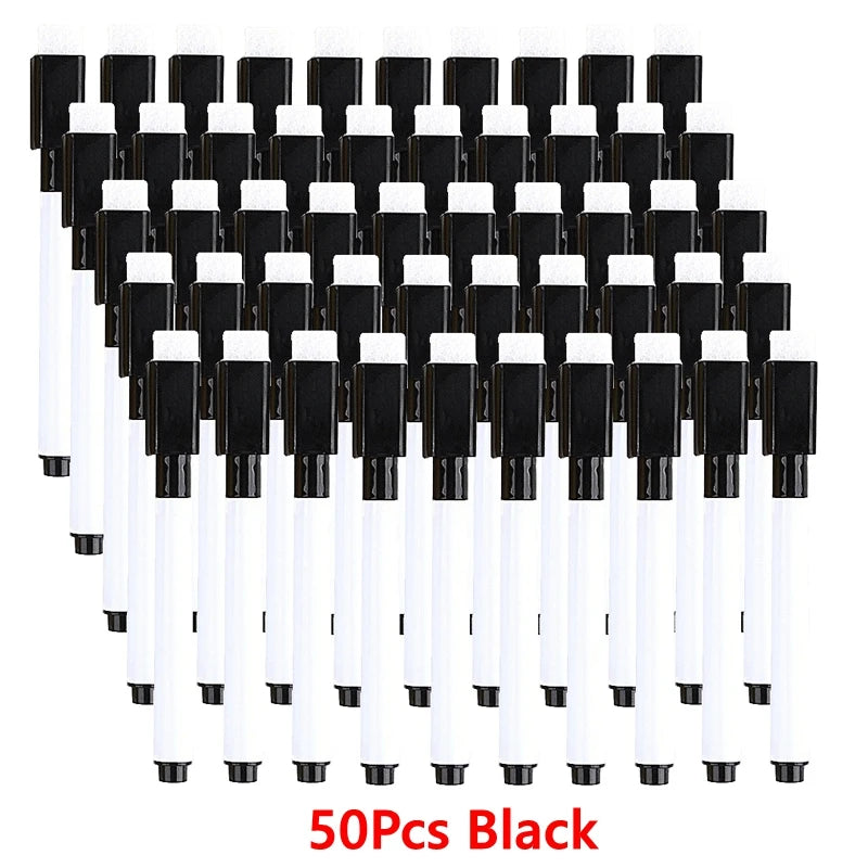 100/5Stk Trocken abwischbare Whiteboard Marker Set, Waschbare Stifte mit Magnetradierer für Büro-Whiteboards & Kunstbedarf