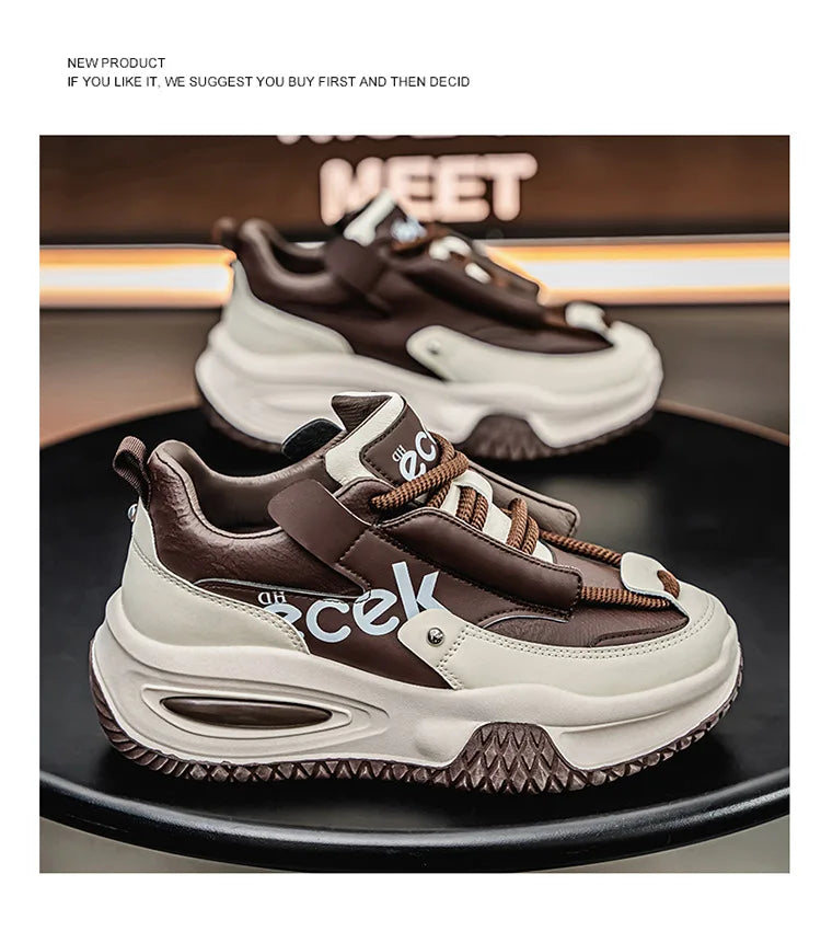 New Youth Thick Bottom Casual Sneakers Korean Edition Men's Versatile Breathable Running Shoes High Quality Zapatos para hombres - Sun Studio