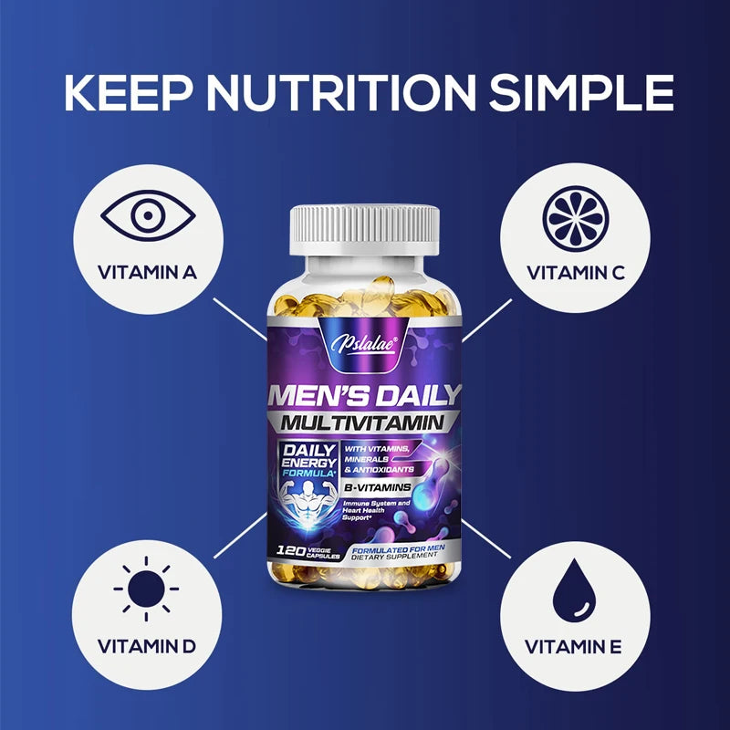 Men's Multivitamin Supplement - Provides Energy and Endurance Supports Heart, Brain Health and Vitality - Sun Studio