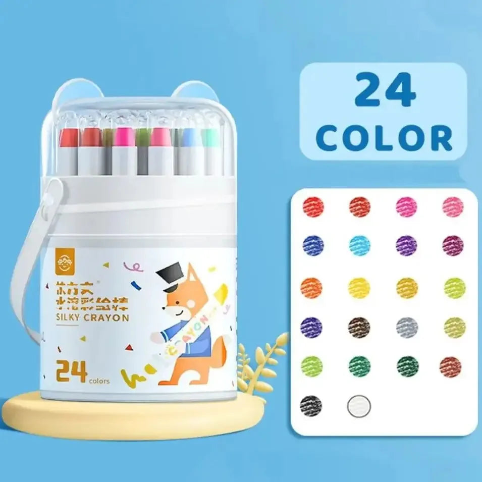 24/36/48 PCS Crayon Oil Pencils - Non-staining Hands, Washable, Safe Professional Art Supplies, Ideal Gift for Festivals - Sun Studio