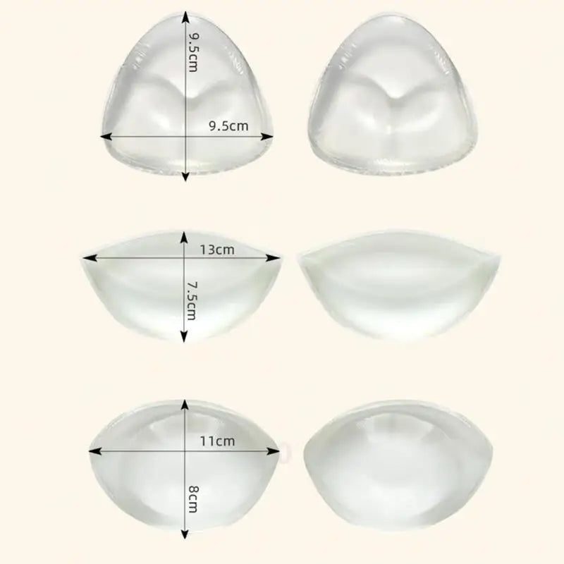 Bikini swimsuit chest pad insert, transparent, invisible, thick, cute silicone chest pad, waterproof, sweat proof - Sun Studio