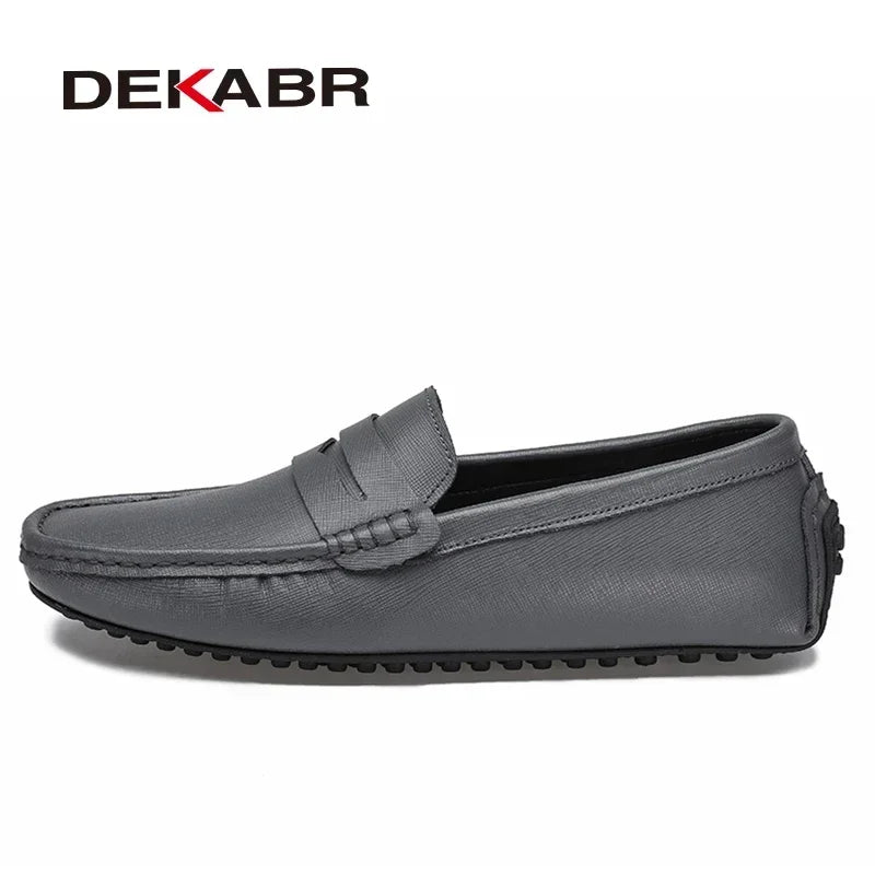 DEKABR Loafers Shoes Men Fashion Shoes New Spring Comfy Men's Flats Moccasins Classic Original Leather Men Casual Shoes - Sun Studio