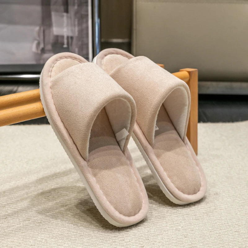 New Men'S Indoor Open Toe  Slippers high quality soft comfortable Home Shoes Indoor Anti-Skid Slippers bedroom No noise - Sun Studio