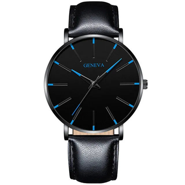 Minimalist Mens Fashion Ultra Thin Watches Simple Men Business Mesh Belt Quartz Wrist Watch Relogio Masculino - Sun Studio
