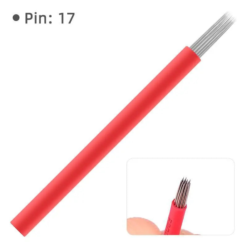 50Pcs Round Tattoo Needles Blades RS RL Microblading Permanent Makeup Fog Eyebrow Lip Needles Manual Pen Embroidery Needle - Sun Studio
