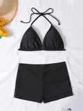 Women's Bikini Swimsuit European Style High Waist Bottom Separate Style Fashionable Poolwear for Ladies - Sun Studio