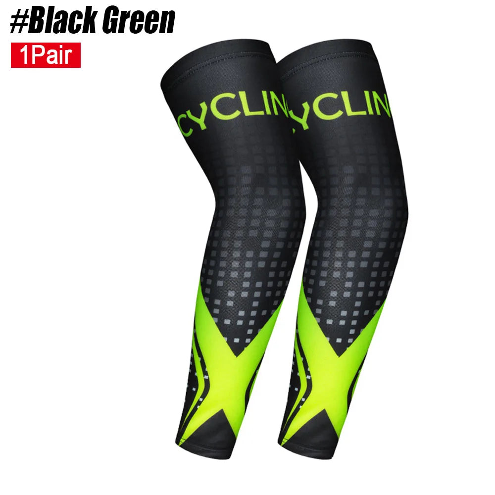 1Pair Sports Cooling Cycling Arm Sleeves Anti-UV Protection Elastic Arm Cover for Driving Running Basketball Football Golf - Sun Studio