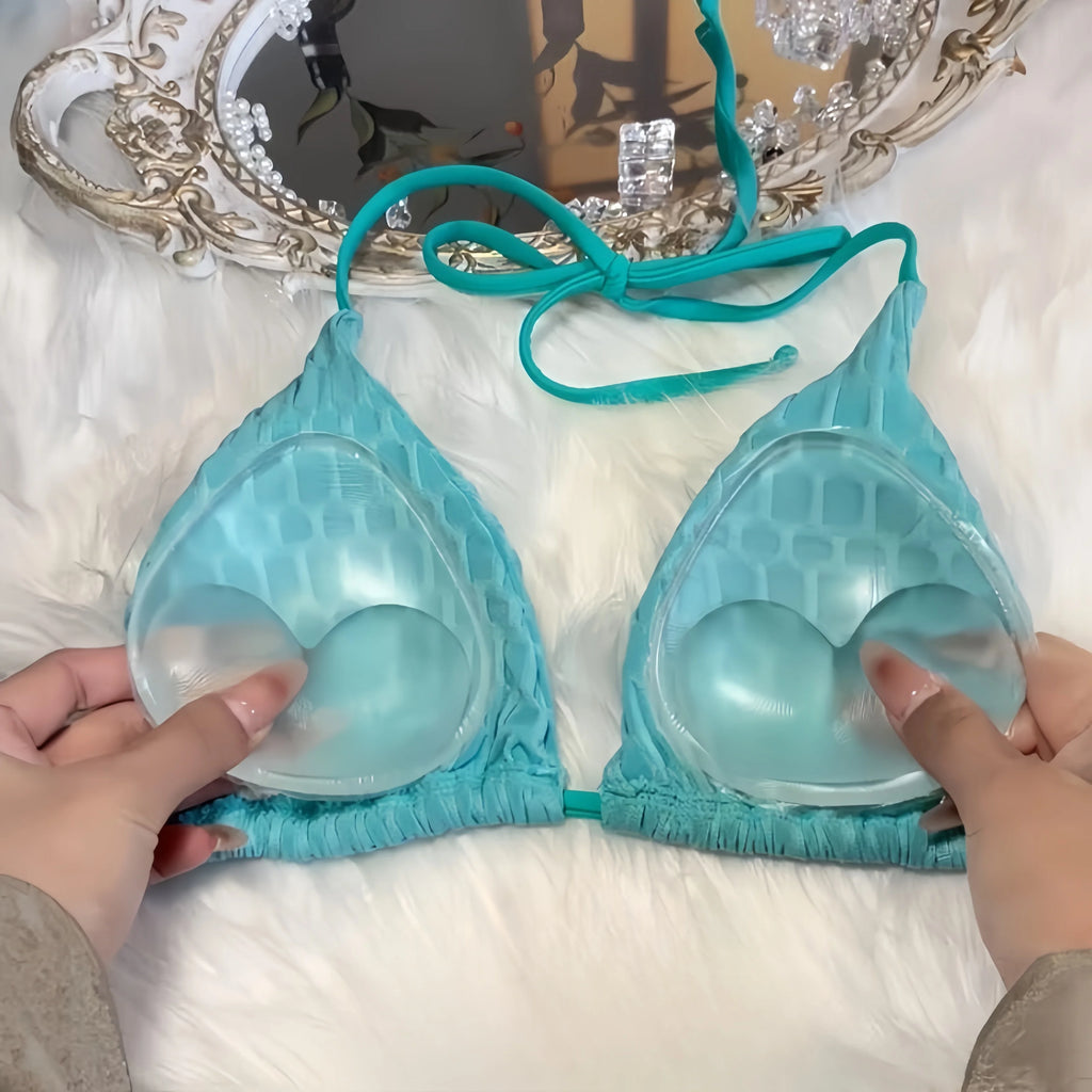 Bikini swimsuit chest pad insert, transparent, invisible, thick, cute silicone chest pad, waterproof, sweat proof - Sun Studio