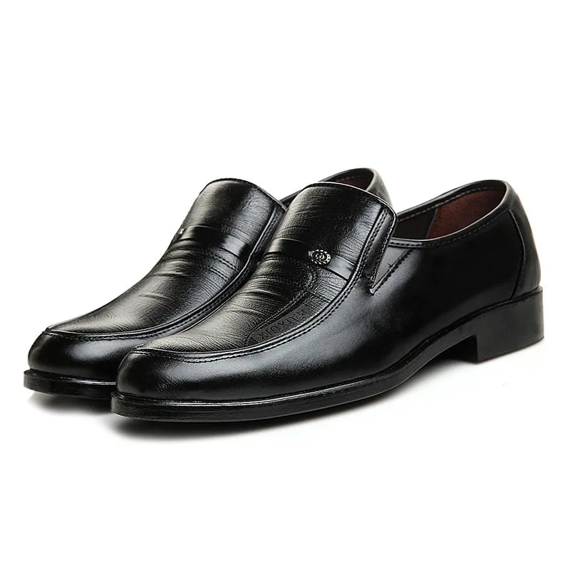 2024 New Leather Shoes for Men High Quality Business Men Dress Shoes comfortable Flats Oxford Breathable Men Party Wedding Shoes - Sun Studio
