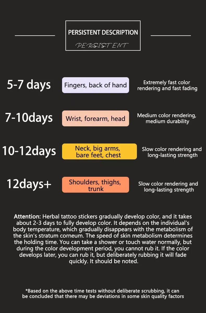 A Pair of Antler Herbal Juice Tattoo Stickers Abdomen Waterproof Semi-permanent Fake Tattoos Men Women Personality Faux Tatouage - Sun Studio
