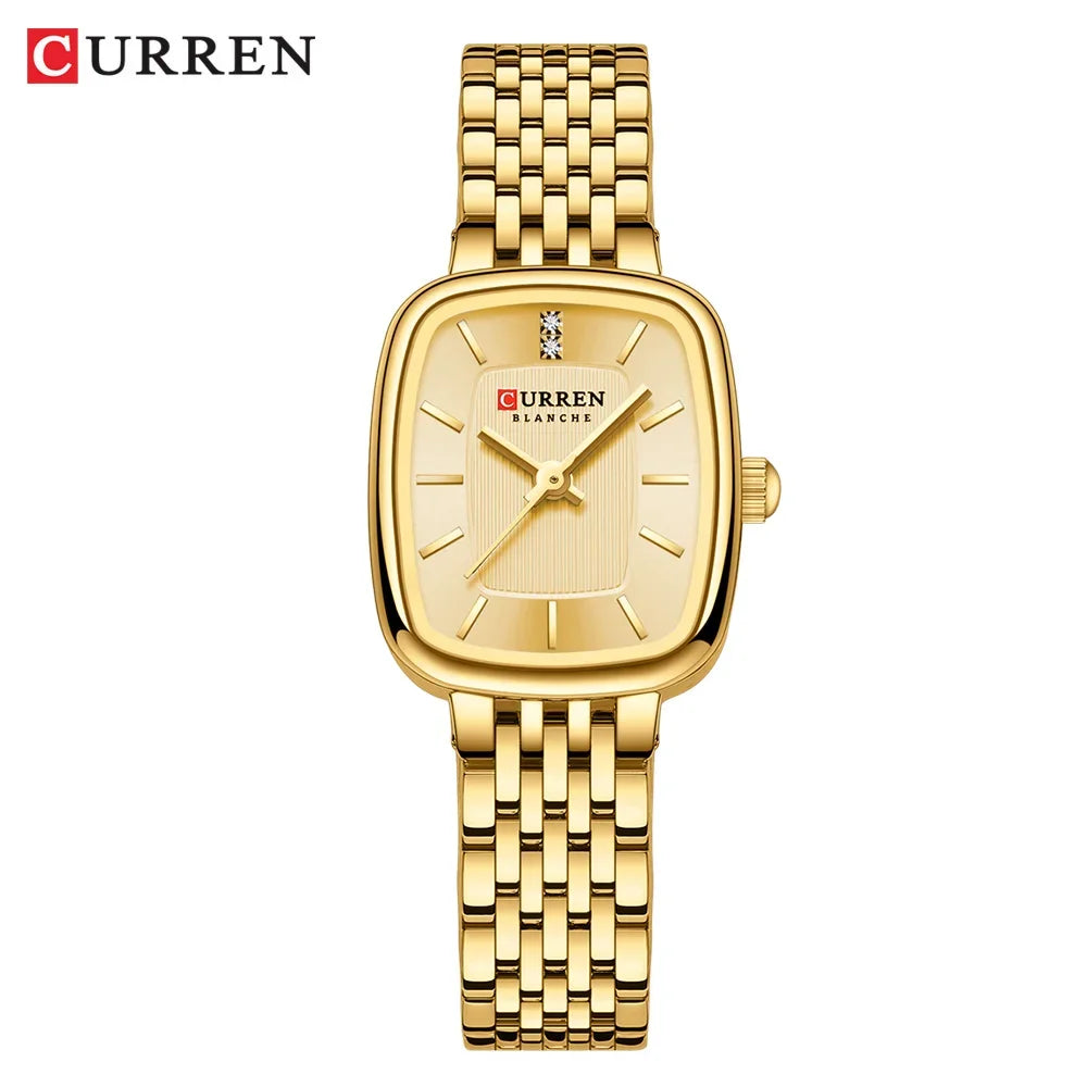 CURREN Luxury Women Watches Fashion Casual FemaleLadies Stainless Steel Quartz Wristwatches Life Waterproof Girlfriend Gift - Sun Studio