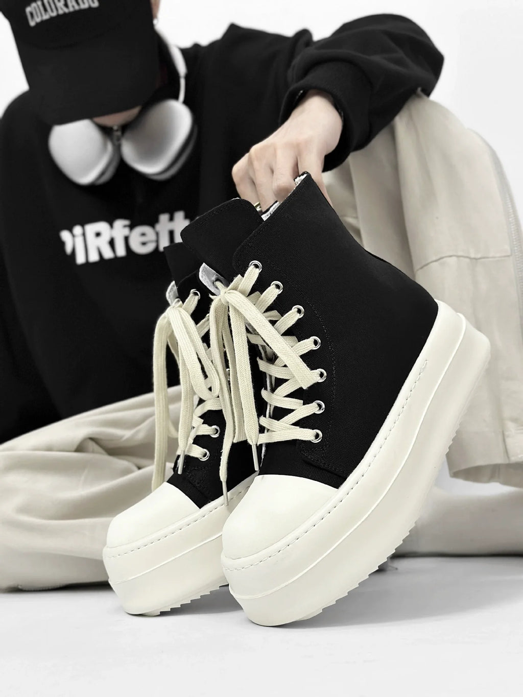 Marken Herren Schuhe Freizeit Canvas Distressed Flats Hohe bis Knöchel Stiefel Frauen Owens Vintage Original Luxus Designer Sneakers