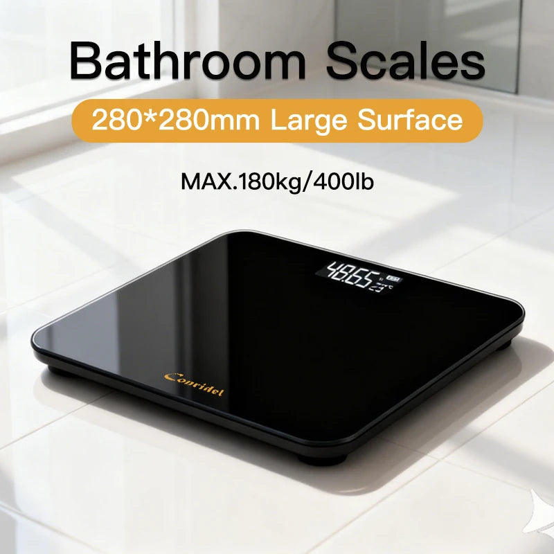 28CM MAX180kg Weight Loss Weighing Device LED Display Weight Scale USB Charging Precision Electronic Scale for Home Office Adult - Sun Studio