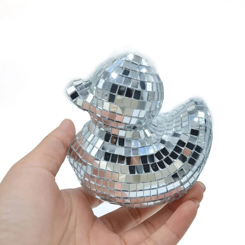 Creative Desktop Disco Mirror Decorative Duck Mirror Glass Disco Ornament Disco Decoration Duck Home Decor Disco Ball Duck Home - Sun Studio