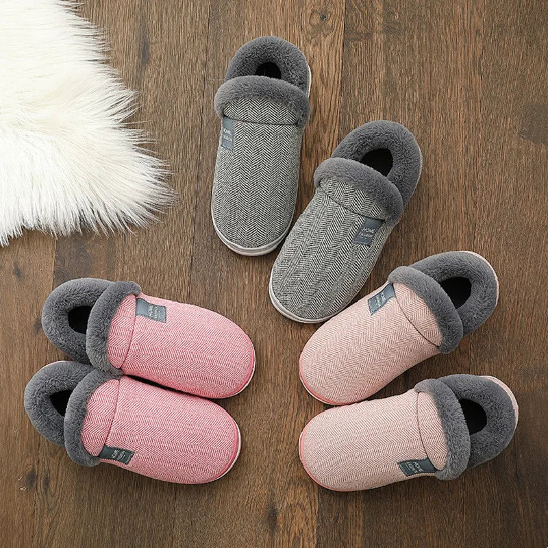 Big Size 48 49 Men Warm Home Slippers Winter Casual Shoes Women Soft Slides Couples Floor Slipper Indoor Bedroom Non Slip Flats - Sun Studio