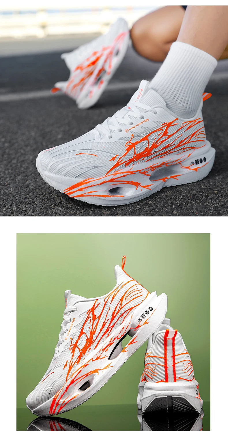 Men Sport Shoes Professional Cushioned Carbon Plate Running Shoes Breathable Couple Casual Sneakers Marathon Athletic Footwear - Sun Studio
