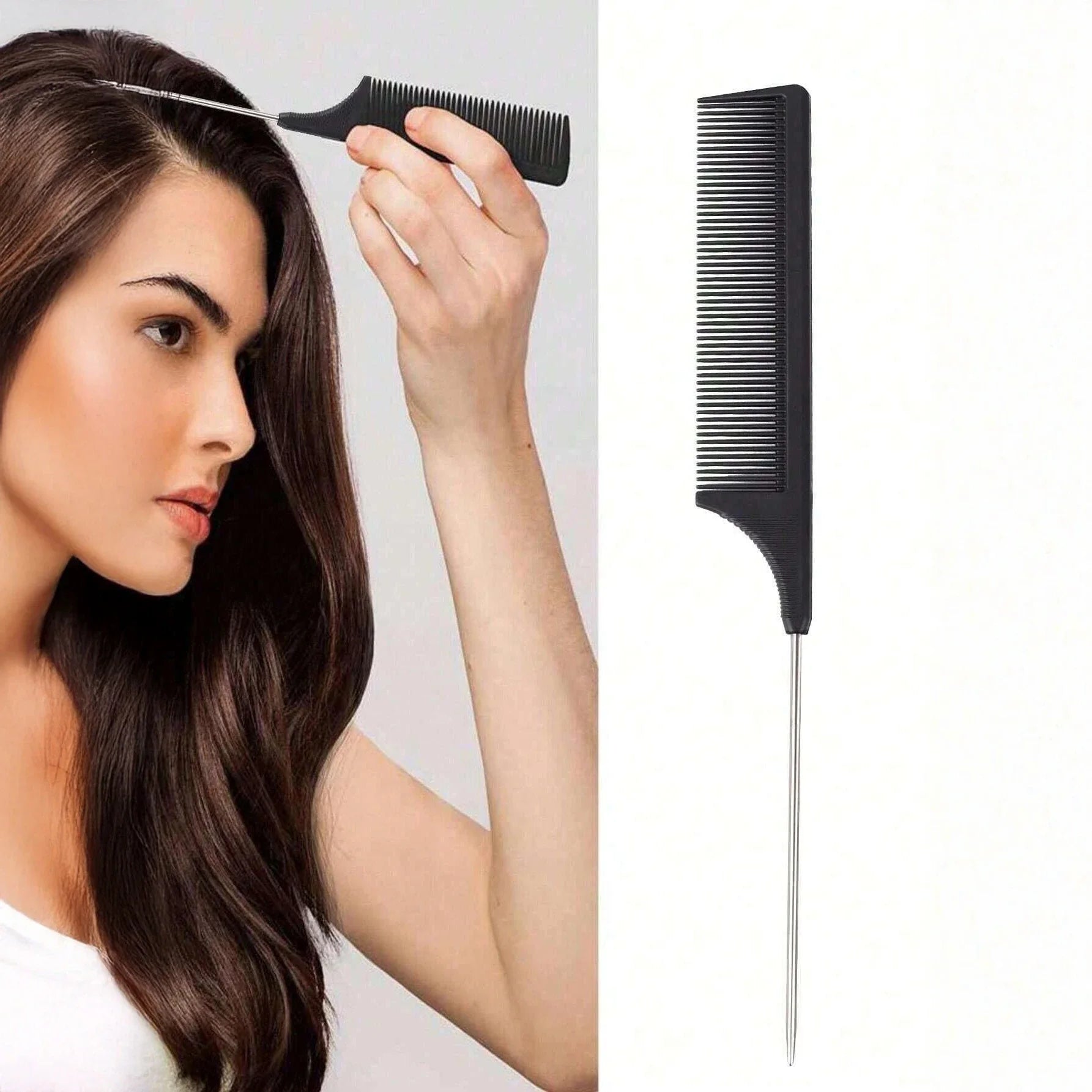10pcs comb Brush Set Getting Shine and Makes Hair Smooth, Curly Hair Brush for Adult & Kids Wet or Dry Hair - Sun Studio