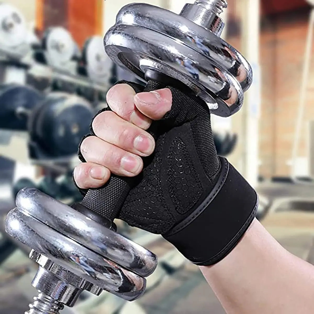 Gym Gloves, Gym Sports Gloves, Anti-slip and Breathable Gloves, Design Wrist Protective Gloves for Men and Women for Running - Sun Studio