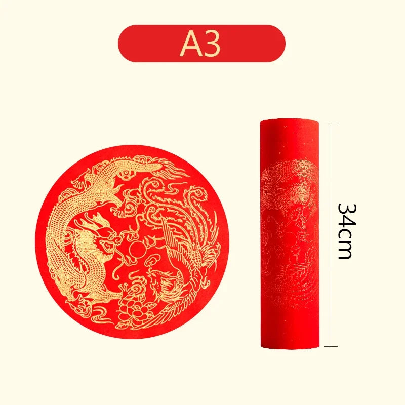 Chinese Spring Festival Scrolls Red Xuan Paper Blank Thicken Chinese Couplets Chunlian Rice Paper New Year Party Door Wedding - Sun Studio