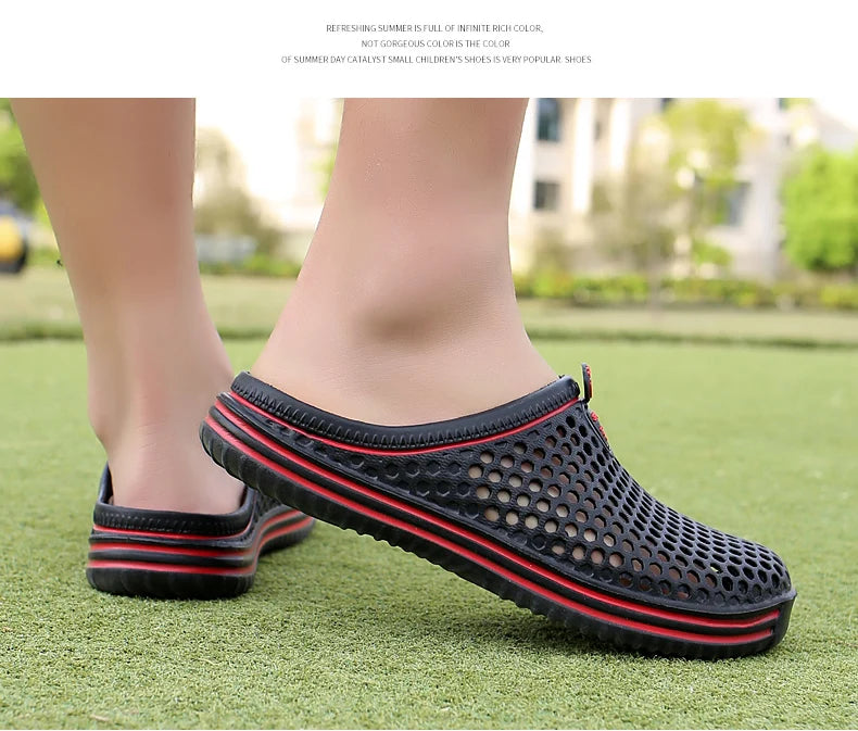 YRZL Sommer Herren Sandalen Leichte EVA Herren Freizeit Schuhe Lochschuhe Clogs Liebhaber Zuhause Garten Outdoor Männliche Strand Flache Hausschuhe