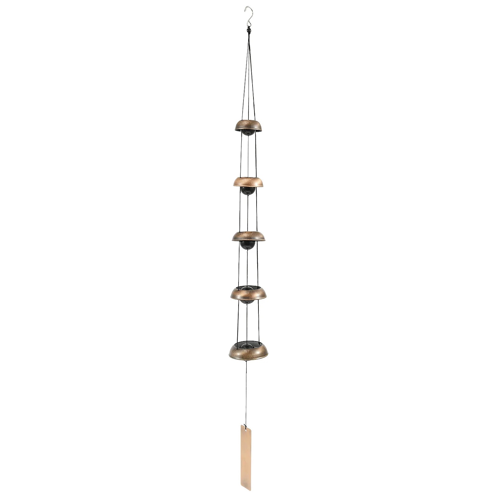 DIY Wind Chime Ornaments Craft and Gifts Kid Birthday Gifts Home Decor Red Copper Craft Wind Chime Outdoor Copper Temple Bells - Sun Studio