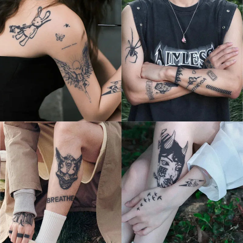 1Set of 20Pcs Waterproof Temporary Tattoo Stickers, Long-lasting Waterproof for One to Two Weeks, Suitable For Arm, Chest, Leg - Sun Studio